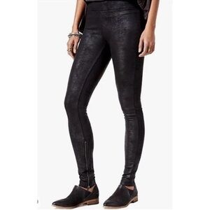 EUC - Free People Black Ankle Zipper Mosshart Skinny Pants - size Small